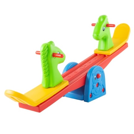 Toy Time Seesaw Teeter Totter Equipment with Easy-Grip Handles for Indoor / Outdoor Rocker Toy, Boys / Girls 143163QMP